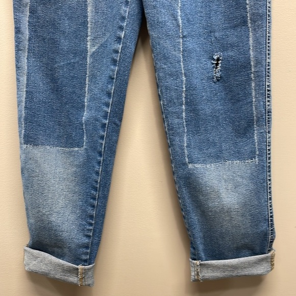 Signature by Levi Strauss Heritage Boyfriend Distressed Patch Denim Jeans 4 W27 - Picture 3 of 15